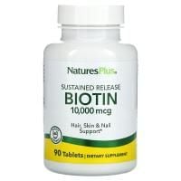 Картинка Біотин з уповільненим вивільненням, Biotin, Nature's Plus від інтернет-магазину спортивного харчування PowerWay