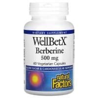 Картинка Berberine Natural Factors, WellBetX, берберин від інтернет-магазину спортивного харчування PowerWay