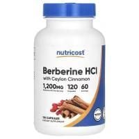 Картинка Берберин гідрохлорид із цейлонською корицею Nutricost Berberine HCL with Ceylon Cinnamon 120 капсул від інтернет-магазину спортивного харчування PowerWay