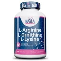 Картинка Амінокислоти Haya Labs L-Arginine L-Ornithine L-Lysine 100 капсул від інтернет-магазину спортивного харчування PowerWay