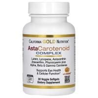 Картинка Комплекс із лютеїном, лікопеном і астаксантином California Gold Nutrition AstaCarotenoid Complex 30 капсул від інтернет-магазину спортивного харчування PowerWay