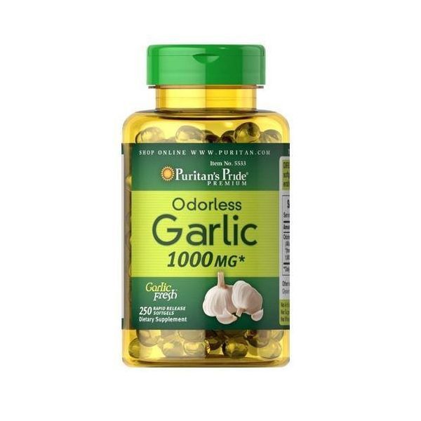 Картинка Екстракт часнику Puritan's Pride Odorless Garlic Oil 1000 мг від інтернет-магазину спортивного харчування PowerWay