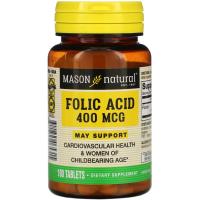 Картинка Фолієва кислота Mason Natural Folic Acid від інтернет-магазину спортивного харчування PowerWay