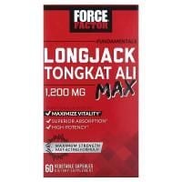 Картинка Комплекс для репродуктивного здоров'я чоловіків Force Factor Longjack Tongkat Ali Max 1200 мг 60 капсул від інтернет-магазину спортивного харчування PowerWay