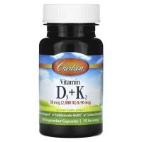 Картинка Вітамін Д3 та К2 Carlson Vitamin D3 and K2 від інтернет-магазину спортивного харчування PowerWay