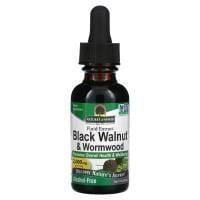 Картинка Рідкий екстракт чорного горіху та полину Natures Answer Black Walnut and Wormwood 2000 мг 30 мл від інтернет-магазину спортивного харчування PowerWay