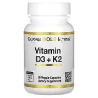 Картинка Вітамін Д3+К2 California Gold Nutrition Vitamin D3+K2 від інтернет-магазину спортивного харчування PowerWay