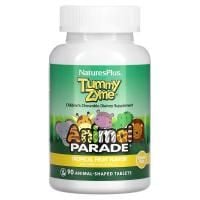 Картинка Травні ферменти Nature's Plus Animal Parade Tummy Zyme 90 жувальних таблеток зі смаком тропічних фруктів від інтернет-магазину спортивного харчування PowerWay