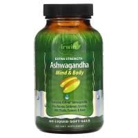 Картинка Ашваганда Irwin Naturals Extra Strength Ashwagandha 60 капсул із рідиною від інтернет-магазину спортивного харчування PowerWay