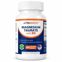 Картинка Магній таурат з В6 Vitamatic Magnesium Taurate with B6 180 капсул від інтернет-магазину спортивного харчування PowerWay
