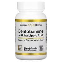 Картинка Бенфотіамін + Альфа-ліпоєва кислота California Gold Nutrition Benfotiamine + Alpha Lipoic Acid від інтернет-магазину спортивного харчування PowerWay