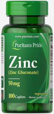 Картинка Цинк Puritan's Pride Zinc Gluconate 50mg від інтернет-магазину спортивного харчування PowerWay