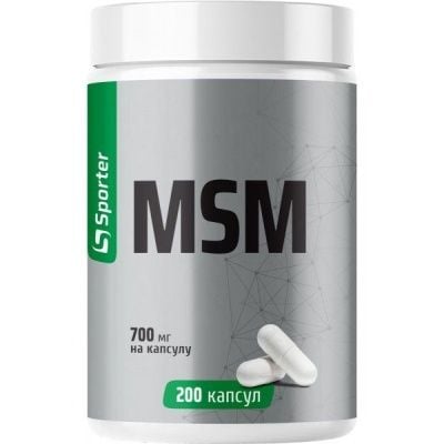 Картинка МСМ Sporter MSM 700 мг 200 капсул від інтернет-магазину спортивного харчування PowerWay