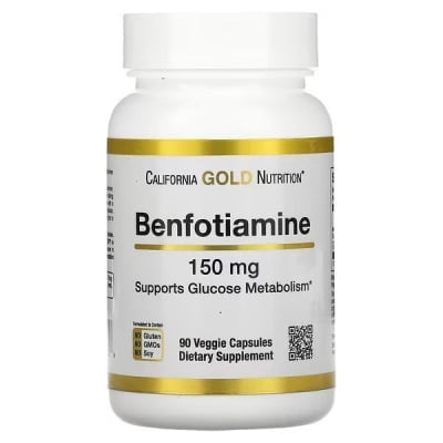 Картинка Бенфотіамін California Gold Nutrition Benfotiamine від інтернет-магазину спортивного харчування PowerWay