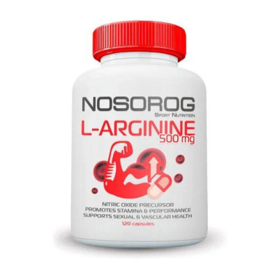 Картинка Амінокислота Л-Аргінін Nosorog Nutrition L-Arginine 120 капс від інтернет-магазину спортивного харчування PowerWay