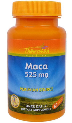 Картинка Мака перуанська Thompson, Maca, 525 mg, 60 Capsules від інтернет-магазину спортивного харчування PowerWay
