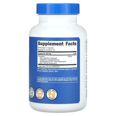 Картинка Ресвератрол Nutricost Resveratrol 120 капсул від інтернет-магазину спортивного харчування PowerWay