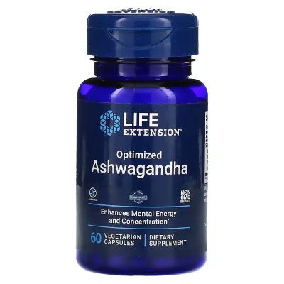 Картинка Ашваганда, Ashwagandha, Life Extension, 60 капсул від інтернет-магазину спортивного харчування PowerWay