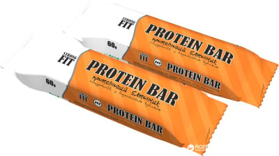 Картинка Протеїновий батончик  Strong Fit Protein Bar 32% (60 g) з карамельною крихтою від інтернет-магазину спортивного харчування PowerWay