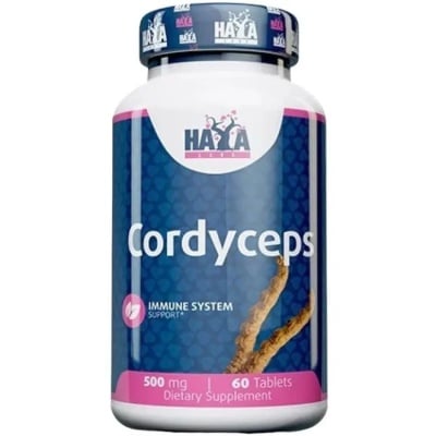 Картинка Кордицепс Haya Labs Cordyceps 500 мг 60 таблеток від інтернет-магазину спортивного харчування PowerWay