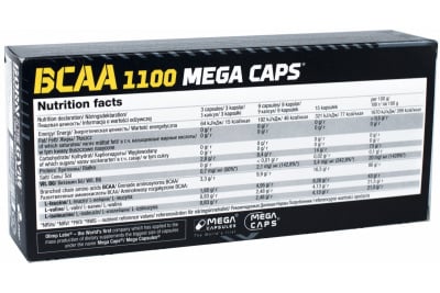 Картинка Амінокислоти Olimp BCAA 1100 Mega Caps від інтернет-магазину спортивного харчування PowerWay