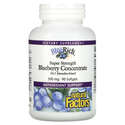 Картинка Концентрат лохини Natural Factors BlueRich Super Strength Blueberry Concentrate від інтернет-магазину спортивного харчування PowerWay