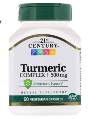 Картинка Екстракт куркуми, Turmeric, 500 мг, 21st Century від інтернет-магазину спортивного харчування PowerWay