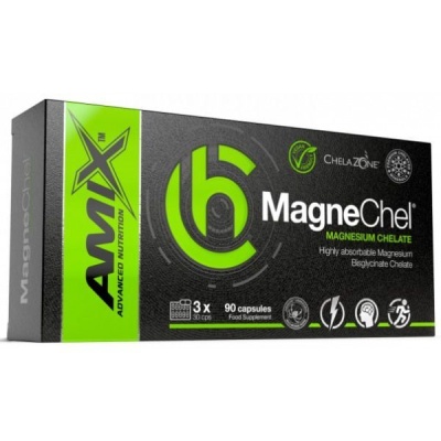 Картинка Магній Бісгліцинат Amix ChelaZone MagneChel Magnesium Bisglycinate Chelate 90 капсул від інтернет-магазину спортивного харчування PowerWay