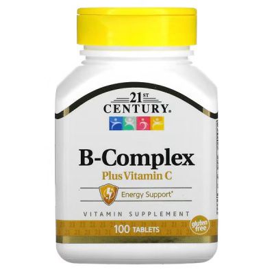 Картинка Комплекс групи В 21st Century B-Complex Plus Vitamin C від інтернет-магазину спортивного харчування PowerWay