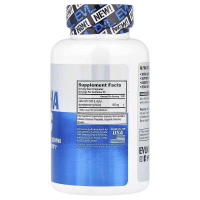 Картинка Альфа-ГФХ EVL Nutrition Alpha GPC 60 капсул від інтернет-магазину спортивного харчування PowerWay