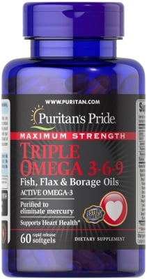 Картинка Омега 3-6-9 Puritan’s Pride Triple Omega 3-6-9 Maximum Strength від інтернет-магазину спортивного харчування PowerWay
