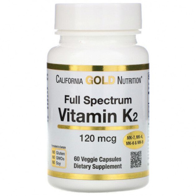 Картинка Вітамін K2 California GOLD Nutrition Full Spectrum Vitamin K2 від інтернет-магазину спортивного харчування PowerWay
