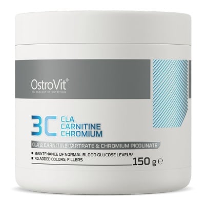Картинка Жироспалювач OstroVit 3C CLA + Carnitine + Chromium 150 г від інтернет-магазину спортивного харчування PowerWay