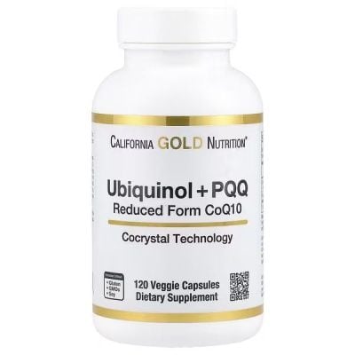 Картинка Відновлена форма убіхінону + піролохінолінхінон California Gold Nutrition Ubiquinol and PQQ Reduced Form CoQ10 120 капсул від інтернет-магазину спортивного харчування PowerWay