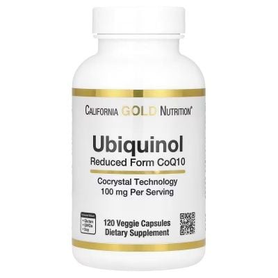 Картинка Убіхінол, відновлена форма коензиму Q10 California Gold Nutrition Ubiquinol Reduced Form CoQ10 100 мг 120 вегетаріанських капсул від інтернет-магазину спортивного харчування PowerWay