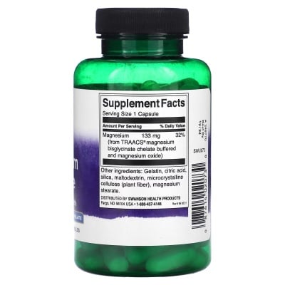 Картинка Магній Гліцинат Swanson Magnesium Glycinate 90 капсул від інтернет-магазину спортивного харчування PowerWay