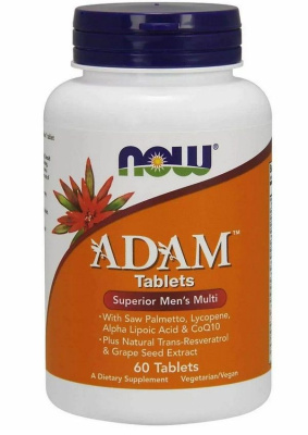 Картинка Вітамінний комплекс Адам, Adam, Men's Multi, Now Foods, 60 таблеток від інтернет-магазину спортивного харчування PowerWay