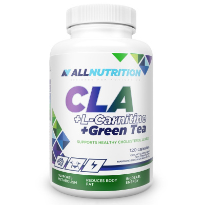 Картинка Лінолева кислота + Л-карнитин + Екстракт зеленого чаю Allnutrition CLA + L-Carnitine + Green Tea від інтернет-магазину спортивного харчування PowerWay