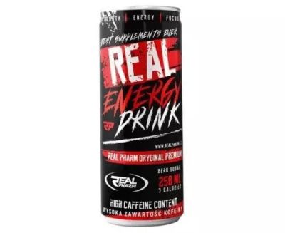 Картинка Енергетичний напій Real Pharm Real Energy Drink 250 мл від інтернет-магазину спортивного харчування PowerWay