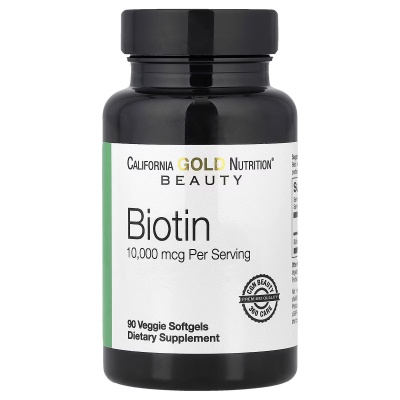 Картинка Біотин California Gold Nutrition Biotin 10000 мкг 90 softgels від інтернет-магазину спортивного харчування PowerWay