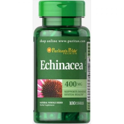 Картинка Ехінацея Puritan's Pride Echinacea 400 мг від інтернет-магазину спортивного харчування PowerWay