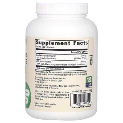 Картинка Сахароміцети буларді Jarrow Formulas Saccharomyces Boulardii + MOS від інтернет-магазину спортивного харчування PowerWay