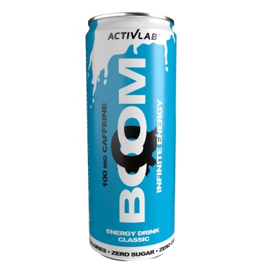 Картинка Енергетичний напій ActivLab Boom Infinite Energy zero sugar 250 мл з класичним смаком від інтернет-магазину спортивного харчування PowerWay