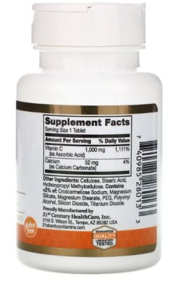 Картинка Вітамін C 21st Century Vitamin C 1000 мг, 60 табл. (США) від інтернет-магазину спортивного харчування PowerWay