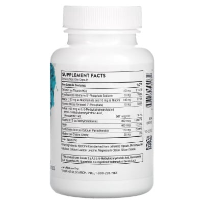 Картинка Вітаміни групи В Thorne Basic B Complex  60 капсул від інтернет-магазину спортивного харчування PowerWay