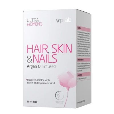 Картинка Вітаміни для волосся, шкіри та нігтів, Vplab Ultra Women's Hair, Skin and Nails 90 капсул від інтернет-магазину спортивного харчування PowerWay