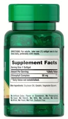 Картинка Хлорофіл Puritan's Pride Chlorophyll Concentrate 50 мг від інтернет-магазину спортивного харчування PowerWay