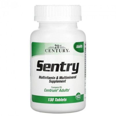 Картинка Вітаміни 21st Century Sentry Multivitamin & Multimineral Supplement 130 таблеток від інтернет-магазину спортивного харчування PowerWay