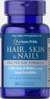 Картинка Вітаміни для волосся шкіри і нігтів Puritan's Pride Hair, Skin & Nails One Per Day Formula від інтернет-магазину спортивного харчування PowerWay