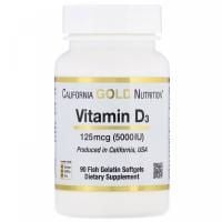 Картинка Вітамін D3, California Gold Nutrition, Vitamin D3, 5000 IU від інтернет-магазину спортивного харчування PowerWay